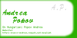 andrea popov business card